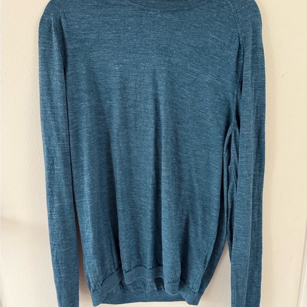 Classic Blue Crewneck Sweater for Men - Picture 4 of 8